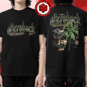 Aftershock Festival 2025 Exclusive Tee In Sacramento CA On Oct 2-5 2025 At Discovery Park Merch Capital Of Rock Two Sided Unisex T-Shirt