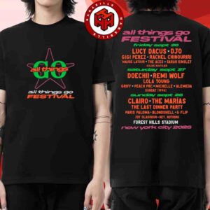 All Things Go Festival 2025 Venue Tee In New York City On Sept 26-28 2025 At Forest Hills Stadium Merch Star Power NYC Lineup Two Sided Unisex T-Shirt