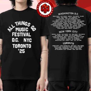 All Things Go Festival 2025 Venue Tee In Toronto ON On Oct 4-5 2025 At Budweiser Stage Merch ATG Varsity Lineup Two Sided Unisex T-Shirt