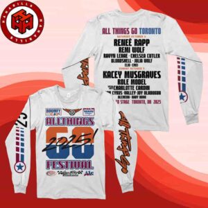 All Things Go Festival 2025 Venue Tee In Toronto ON On Oct 4-5 2025 At Budweiser Stage Merch Toronto Racing Team Lineup Long Sleeve T-Shirt