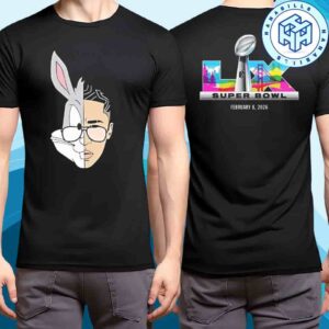 Bad Bunny X Super Bowl LX 2026 Merch Logo Two Sided Unisex T-Shirt