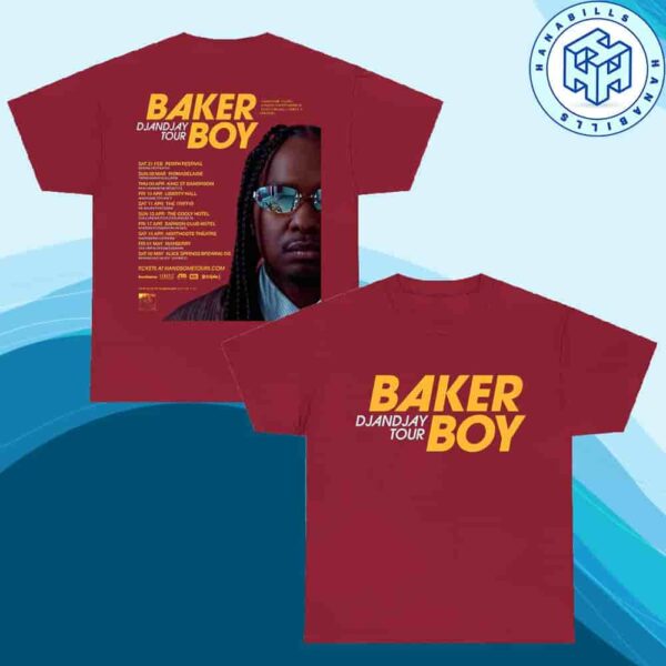 Baker Boy Djandjay Tour Australia February 2026 Two Sided Unisex T-Shirt