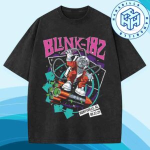 Blink-182 Huntsville Alabama 2025 At The Orion Amphitheater On September 22 By Alex Tillbrook Washed Tee T-Shirt
