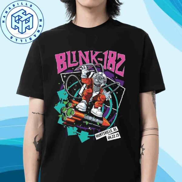 Blink-182 Huntsville Alabama 2025 Exclusive Merch Tee At The Orion Amphitheater On September 22 By Alex Tillbrook Unisex T-Shirt