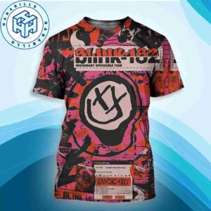 Blink-182 KANSAS CITY 2025 Exclusive City Poster By Jordan Kamp Live At T-Mobile Center On September 27 All Over Print Shirt