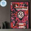 Blink-182 St Louis Missouri 2025 Home Decor Poster Merch Live At Hollywood Casino Amphitheater On September 26 2025