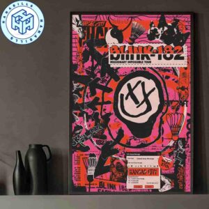 Blink-182 Kansas City 2025 Exclusive City Home Decor Poster Canvas By Jordan Kamp Live At T-Mobile Center On September 27