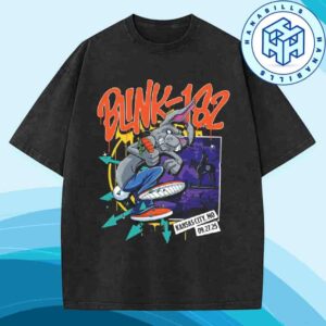 Blink-182 Kansas City 2025 Exclusive City Washed Tee By Alex Tillbrook Live At T-Mobile Center On September 27 Vintage Shirt