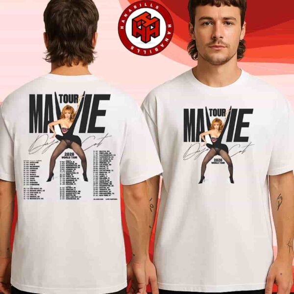 Doja Cat Ma Vie World Tour Dates List 2025 Merch Two Sided Unisex T-Shirt