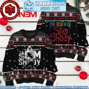 Eminem The Death Of Slim Shady Christmas Gifts Ugly Sweater For Friend And Family