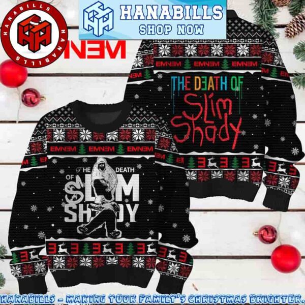 Eminem The Death Of Slim Shady Christmas Gifts Ugly Sweater For Friend And Family