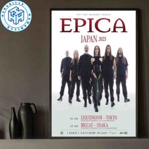 Epica Japan Tour Dates 2025 Tokyo And Osaka Home Decor Poster Canvas