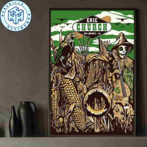 Eric Church Des Moines Iowa 2025 Free The Machine Tour September 27 At Casey’s Center Home Decor Poster Canvas