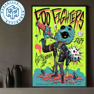 Foo Fighters Washington DC Concert Poster On September 21 2025 Black Cat Home Decorative Poster Canvas