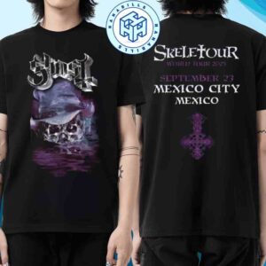 Ghost Official Skeletour 2025 Mexico City Night 1 September 23 Exclusive Merchandise Two Sided T-Shirt