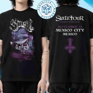 Ghost Official Skeletour 2025 Mexico City Night 2 September 24 Exclusive Merchandise Two Sided T-Shirt