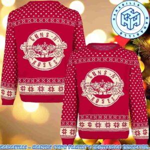 Guns N Roses Rockin’ Around Family Memories And Christmas Gift Ugly Sweater