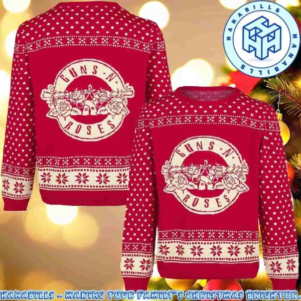 Guns N Roses Rockin’ Around Family Memories And Christmas Gift Ugly Sweater