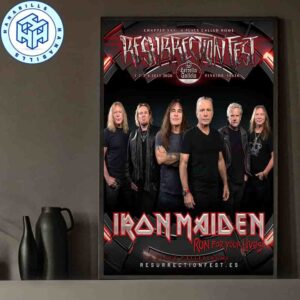 Iron Maiden Resurrection Fest EG 2026 Viveiro Spain On July 1 2 3 4 2 Home Decor Poster Canvas
