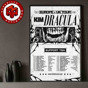 Kim Dracula Europe And UK Tour Dates List 2026 TBA Support Home Decor Poster Canvas