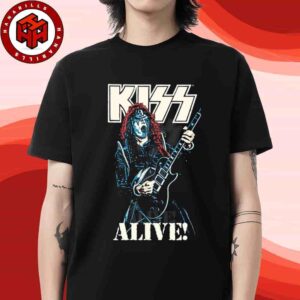 Kiss Celeb Alive Album Anniversary 50 Years Merch The Spaceman Alive Merchandise Unisex T-Shirt