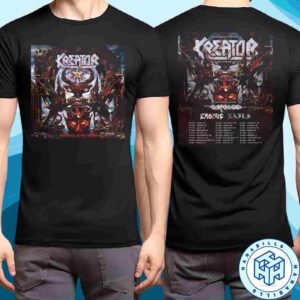 Kreator EU UK Tour 2026 Includes Support From Nails And Exodus With Carcass Dates List Two Sided Unisex T-Shirt