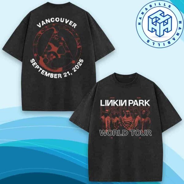 Linkin Park From Zero World Tour Event Washed Tee Vancouver BC At Rogers Arena On September 21 2025 Shirt