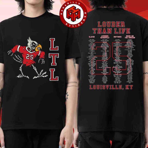 Louder Than Life Festival Full Lineup 2025 Event Tee In Louisville KY On Sept 18-21 Merch Cardinal Sin Two Sided Unisex T-Shirt