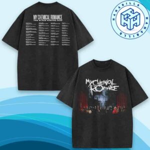My Chemical Romance The Black Parade 2026 Tour Dates Backprint Two Sided Washed T-Shirt