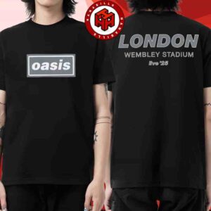 Oasis Live ’25 World Tour London 2025 Venue Tee At Wembley Stadium On Sept 27-28 2025 Merch Two Sided Unisex T-Shirt