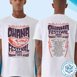 Official Ohana Festival 2025 Doheny State Beach Dana Point CA On Sept 26-27-28 Dates List Sychedelic Event T-Shirt