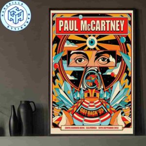 Paul McCartney Got Back Tour 2025 California At Santa Barbara Bowl On Sept 26th Home Decor Poster Canvas