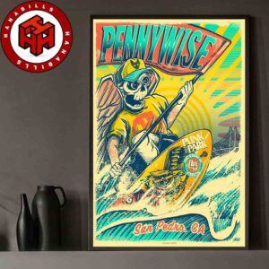 Pennywise Punk In The Park Festival 2025 Concert Poster In San Pedro CA On Oct 4th 2025 Home Decor Poster Canvas