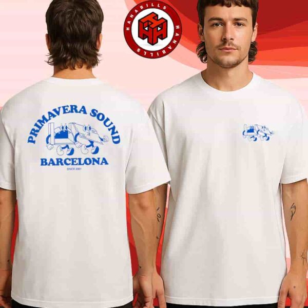 Primavera Sound Barcelona 2026 Exclusive Tee At Parc del Forum On Jun 3-7 2026 Merch Illustration Two Sided Unisex T-Shirt