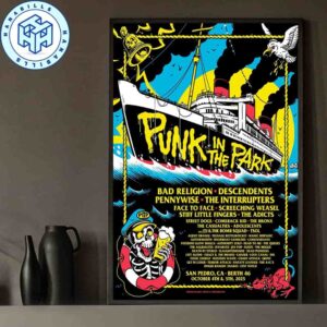 Punk In The Park 2025 San Pedro CA At Berth 46 On October 4-5th Full Lineup Decorative Poster Canvas