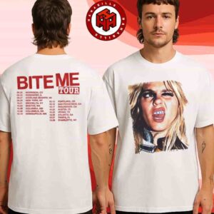 Renee Rapp Bite Me Tour Dates List 2025 Merch White Photo Tee Version Print Two Sided Unisex T-Shirt