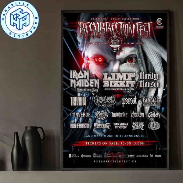 Resurrection Fest Eg 2026 Viveiro Spain On July 1 2 3 4 2 First Line Up Home Decor Poster Canvas