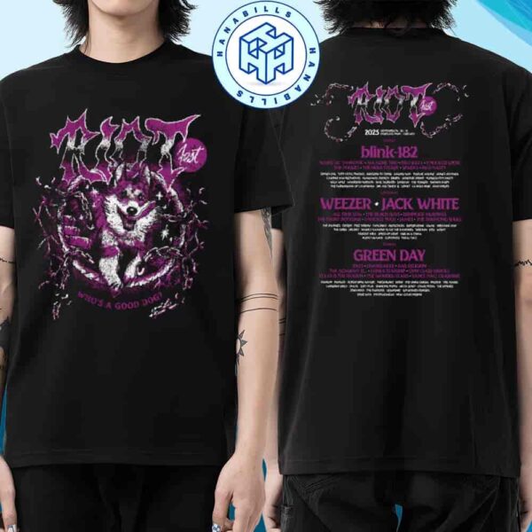 Riot Fest 2025 Lineup 3-Day Music Festival Chicago IL Who’s A Good Dog Two Sided Unisex T-Shirt