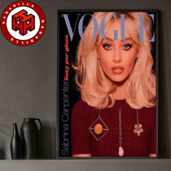 Sabrina Carpenter Cover Vogue Italia Magazine 2025 The Latest Issue Sexy Per Gioco Home Decor Poster Canvas
