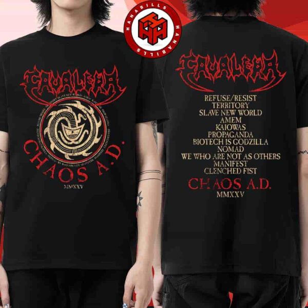 Sepultura Chaos A.D MMXXV Merch Two Sided Unisex T-Shirt