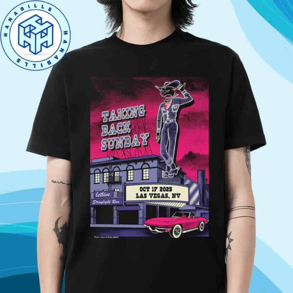 Taking Black Sunday Concert Poster Fontainebleau Las Vegas On Oct 17 2025 Unisex T-Shirt