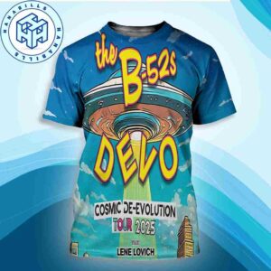 The B-52’s And Devo Cosmic De-Evolution Tour 2025 All Over Print Shirt