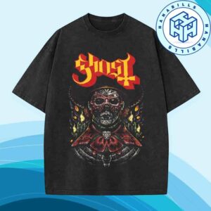 The Nameless Ghouls Official Ghost Cult Exclusive Design For Skeletruck Mexico City 2025 Washed T-Shirt