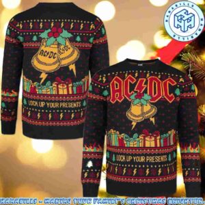 ACDC Lock Up Your Present Family Memories And Christmas Gift Ugly Sweater