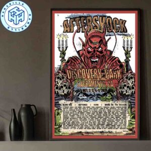 Aftershock Festival 2025 Sacramento California Black Candle Lineup Home Decor Poster Canvas