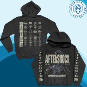 Aftershock Festival 2025 Sacramento California Black Scorpion Lineup Pull Over Hoodie Shirt