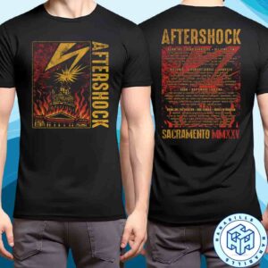 Aftershock Festival 2025 Sacramento California Lightning Strike Official Lineup Merchandise Unisex T-Shirt
