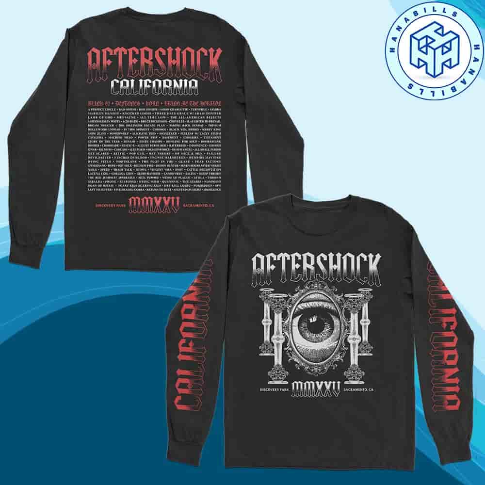 Aftershock Festival 2025 Sacramento California Overseer Merch Lineup All Over Print Long Sleeve Shirt