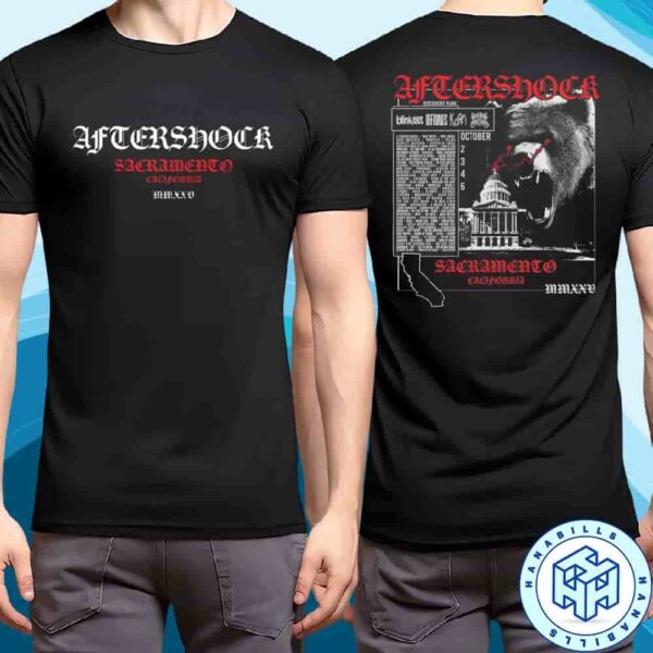 Aftershock Festival 2025 Sacramento California Seeing Red Lineup Merchandise Unisex T-Shirt
