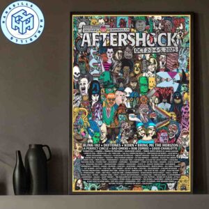 Aftershock Festival 2025 Sacramento California The Gathering Official Lineup Home Decor Poster Canvas